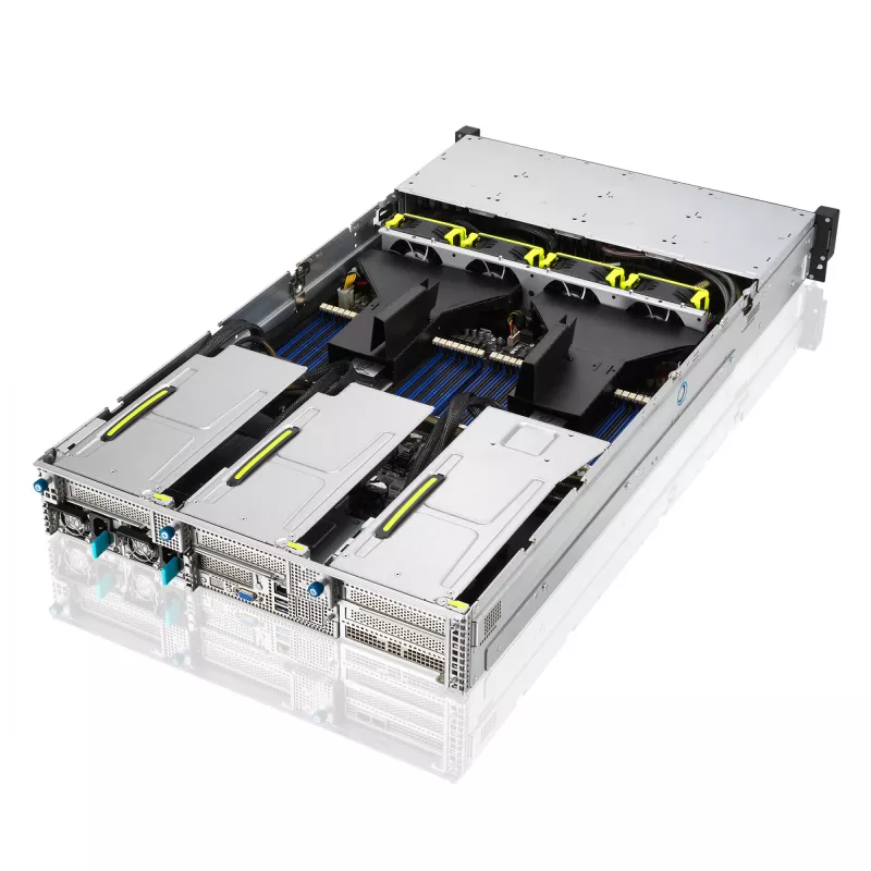ASUS RS720-E11-RS24U Intel C741 Rack (2U) korpuss melns, sudrabs