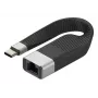 Techly ICOC USBC-RJ45 tīkla kabelis, 0.144 m, melns
