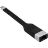 Techly ICOC USBC-RJ45 tīkla kabelis, 0.144 m, melns