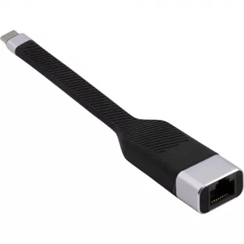 Techly ICOC USBC-RJ45 tīkla kabelis, 0.144 m, melns