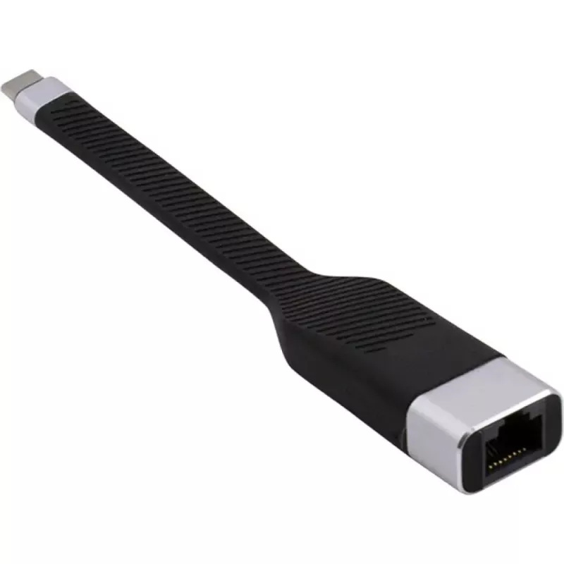 Techly ICOC USBC-RJ45 tīkla kabelis, 0.144 m, melns