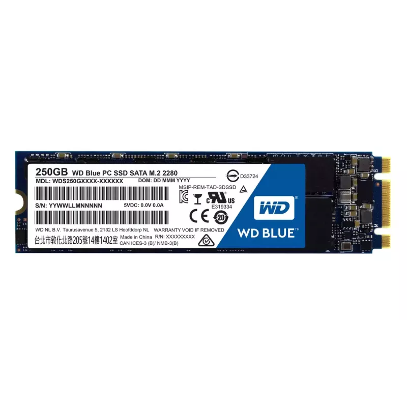 SSD disks Western Digital 250GB 2.5 collas SATA3 WDS250G1B0B