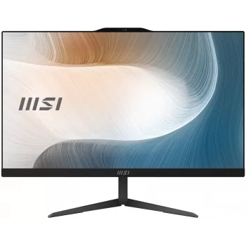 MSI Modern AM242 12M-1629XDE All-in-One dators, Intel Core i3-1215U, 23.8 inch Full HD IPS, 8GB DDR4, 256GB SSD, Wi-Fi 6E, Melns