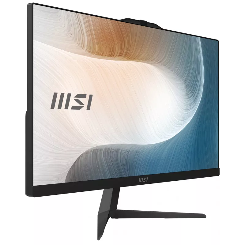 MSI Modern AM242 12M-1629XDE All-in-One dators, Intel Core i3-1215U, 23.8 inch Full HD IPS, 8GB DDR4, 256GB SSD, Wi-Fi 6E, Melns