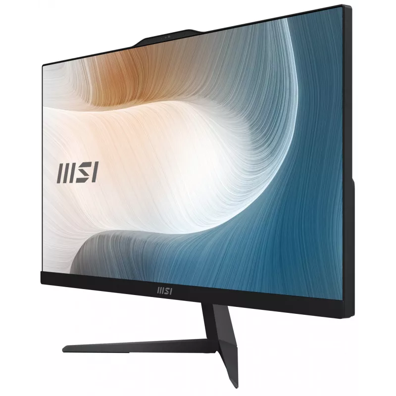 MSI Modern AM242 12M-1629XDE All-in-One dators, Intel Core i3-1215U, 23.8 inch Full HD IPS, 8GB DDR4, 256GB SSD, Wi-Fi 6E, Melns