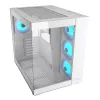 PC Midi Tower korpuss Cougar FV150 ARGB Balts — ATX/Micro-ATX/Mini-ITX, 3x120mm priekšā, 1x120mm aizmugurē, 2x3.5 collu + 2x2.5 collu vietas, USB 3.2 Gen1