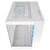 PC Midi Tower korpuss Cougar FV150 ARGB Balts — ATX/Micro-ATX/Mini-ITX, 3x120mm priekšā, 1x120mm aizmugurē, 2x3.5 collu + 2x2.5 collu vietas, USB 3.2 Gen1