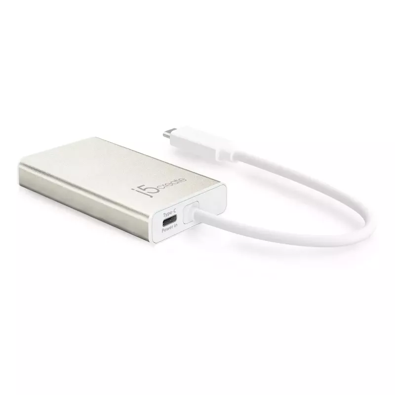 USB-C daudzfunkciju adapteris j5create JCA374-N, vadu, 60W, 4K