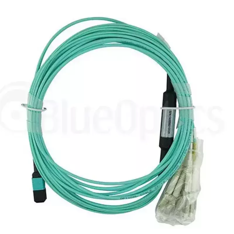 Šķiedru optikas kabelis BlueOptics MC6709309-010-BO 10 m OM3 MPO uz 4×LC (50 µm) akva