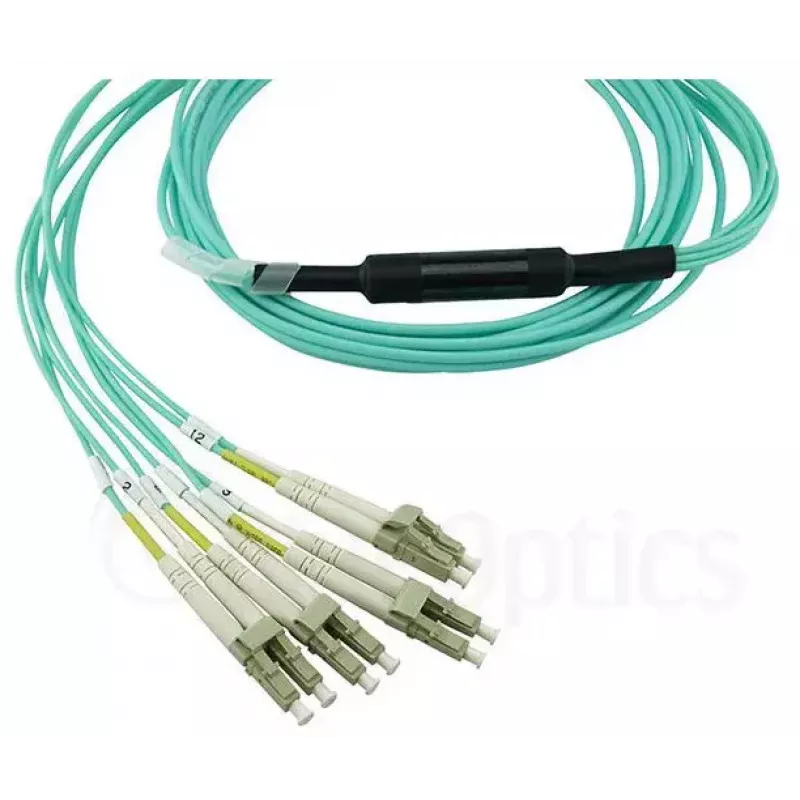 Šķiedru optikas kabelis BlueOptics MC6709309-010-BO 10 m OM3 MPO uz 4×LC (50 µm) akva