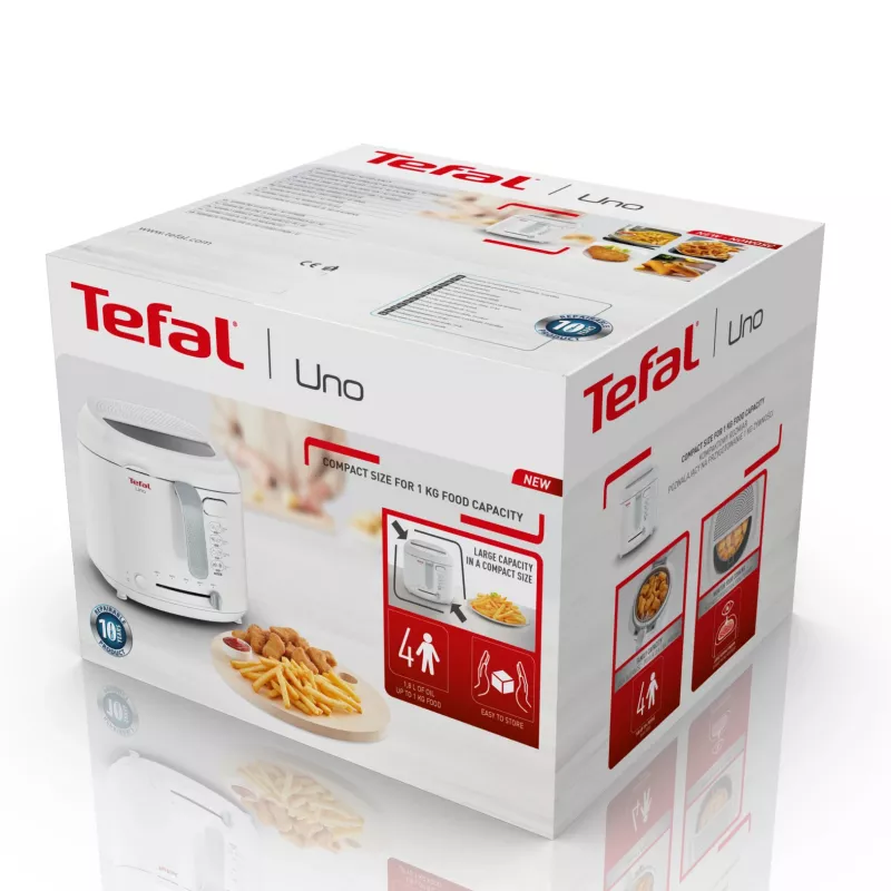Fritieris Tefal Uno FF203130, 1600 W, 1,8 L, balts