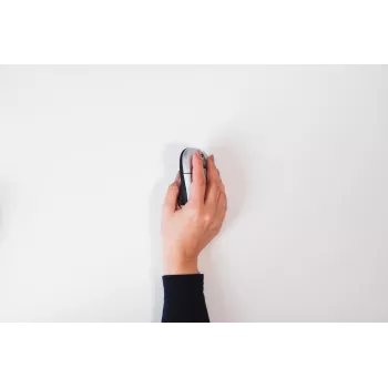 BakkerElkhuizen Grip Mouse Bezvadu, vertikāla pele, optiskā, RF bezvadu, 1600 DPI, melna, sudraba