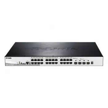 D-Link 28 portu Gigabit Stackojams POE viedais pārslēgs ar 4 x 10G SFP+