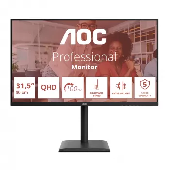 AOC E4 Q32E4U dators monitors 80 cm (31.5 collas) 2560 x 1440 pikseļi Quad HD LED Melns