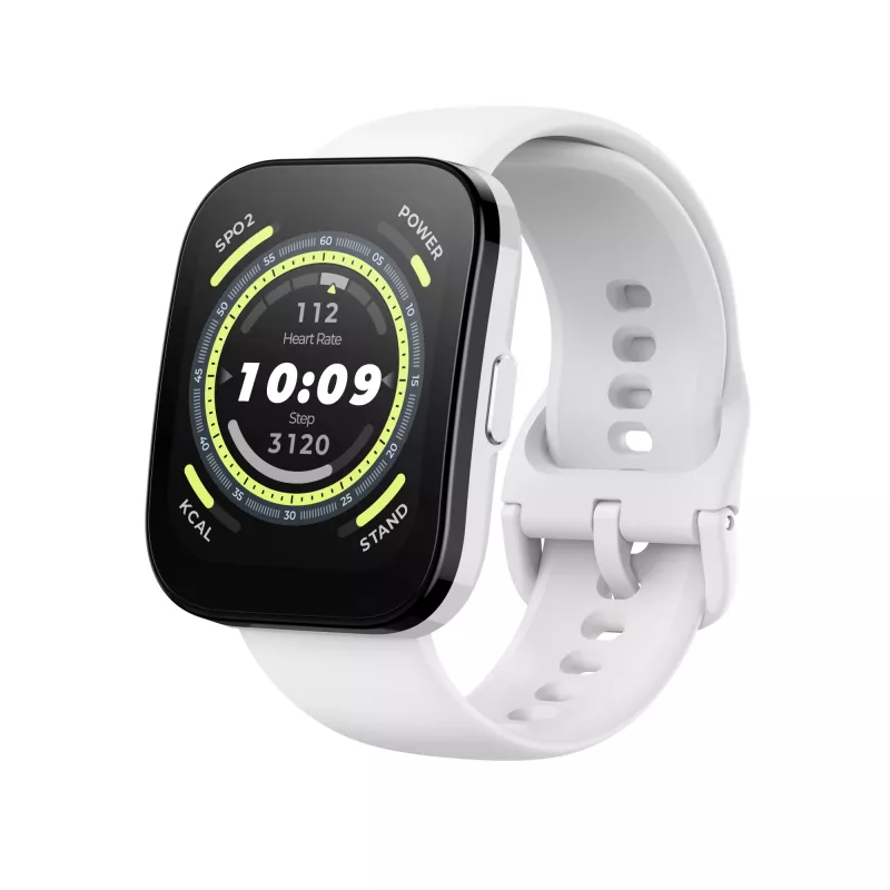 Amazfit Bip 5 4,85 cm (1,91 collu) TFT 45,9 mm Digitāls 320 x 380 pikseļi Skārienekrāns Balts GPS (satelīts)