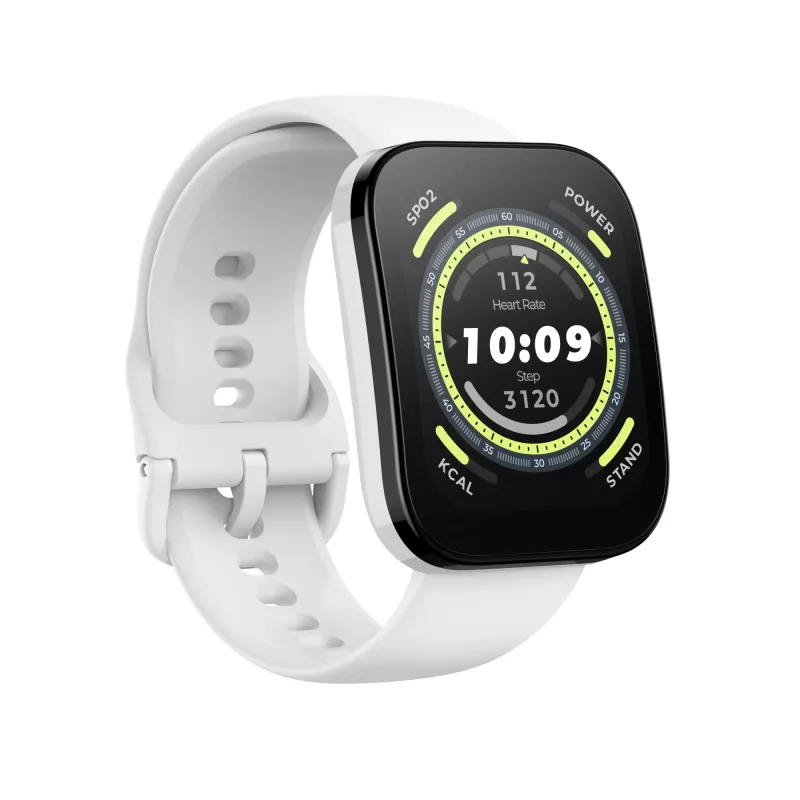 Amazfit Bip 5 4,85 cm (1,91 collu) TFT 45,9 mm Digitāls 320 x 380 pikseļi Skārienekrāns Balts GPS (satelīts)