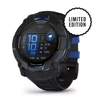 Viedpulkstenis GARMIN Instinct 3 45 mm, 1,3 collu AMOLED, 416×416, GPS, alumīnija/GFRP korpuss, silikona siksniņa