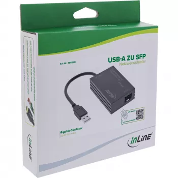 Tīkla adapteris InLine 66659N USB-A uz SFP Gigabit Fiber