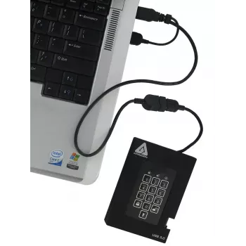 Ārējais SSD disks Apricorn Aegis Padlock Fortress 256GB USB 3.2 Gen 1 Melns A25-3PL256-S256F