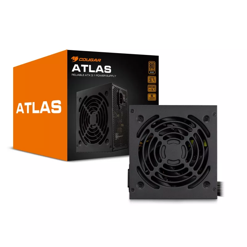 Barošanas bloks Cougar ATLAS 750W ATX3.1 80 Plus Bronze, 750 W, 24-pin ATX, 120 mm ventilators