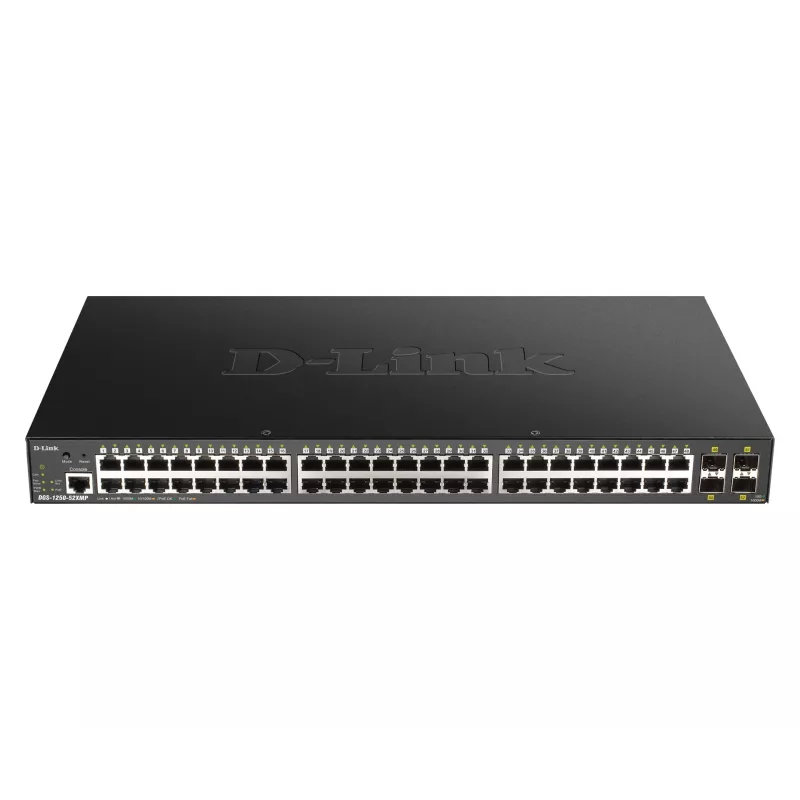 D-Link 48-portu Gigabit pārvaldāms slēdzis ar 4 x 10G SFP+, 370W PoE