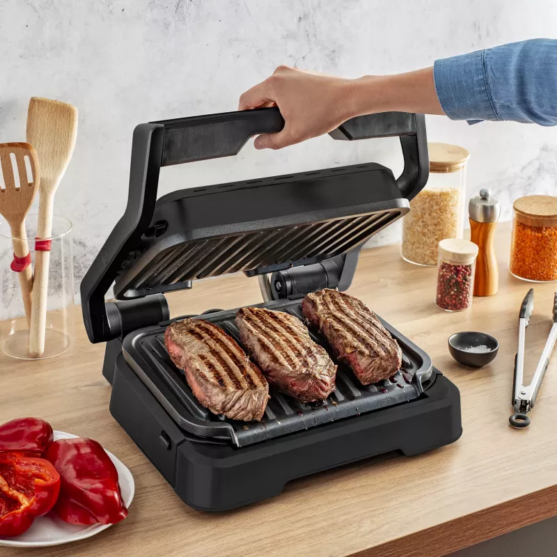 Kontakta grils Tefal OptiGrill 2in1 GC7728 2100W Melns