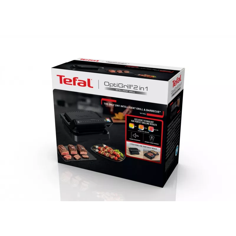 Kontakta grils Tefal OptiGrill 2in1 GC7728 2100W Melns
