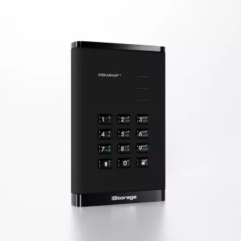 iStorage diskAshur³ 5 TB Melns | Drošs pārnēsājams cietais disks | FIPS 140-3 Level 3 atbilstība | Common Criteria EAL 5+ | PIN aizsardzība | AES-XTS 256 aparatūras šifrēšana | GDPR, TAA atbilstība | Putekļu un ūdens izturīgs