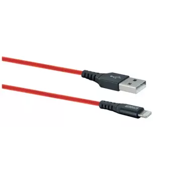 SCHWAIGER LPRO410 501 sarkans USB A – Lightning kabelis, 1.2 m, USB 2.0