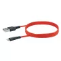 SCHWAIGER LPRO410 501 sarkans USB A – Lightning kabelis, 1.2 m, USB 2.0