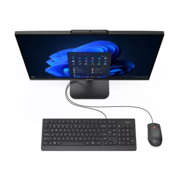 Lenovo V100 All-in-One PC 23.8 inch Intel N100 16GB DDR5 512GB SSD Windows 11 Pro Melns