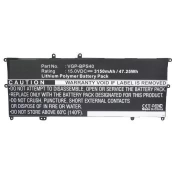 CoreParts klēpjdatora akumulators Sony saderībai ar SVF14N16CW, SVF14N26CW, SVF15N13CW, SVF15N18PW, VAIO Fit 14A, VAIO Fit 15