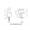 MicroConnect MC-DESKMOUNTW galda skava strāvas sloksnēm