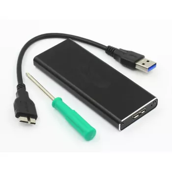 CoreParts MSACSC/USB3.0 M.2 SSD korpuss, melns