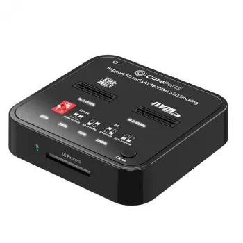 Mediju dublētājs CoreParts MS-CLONER-M2-SD Melns USB Type-C M.2