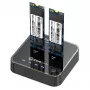 CoreParts MS-CLONER-NVME M.2 NVMe doku stacija ar klonēšanas funkciju, USB 3.2 Gen 2 Type-C, melna