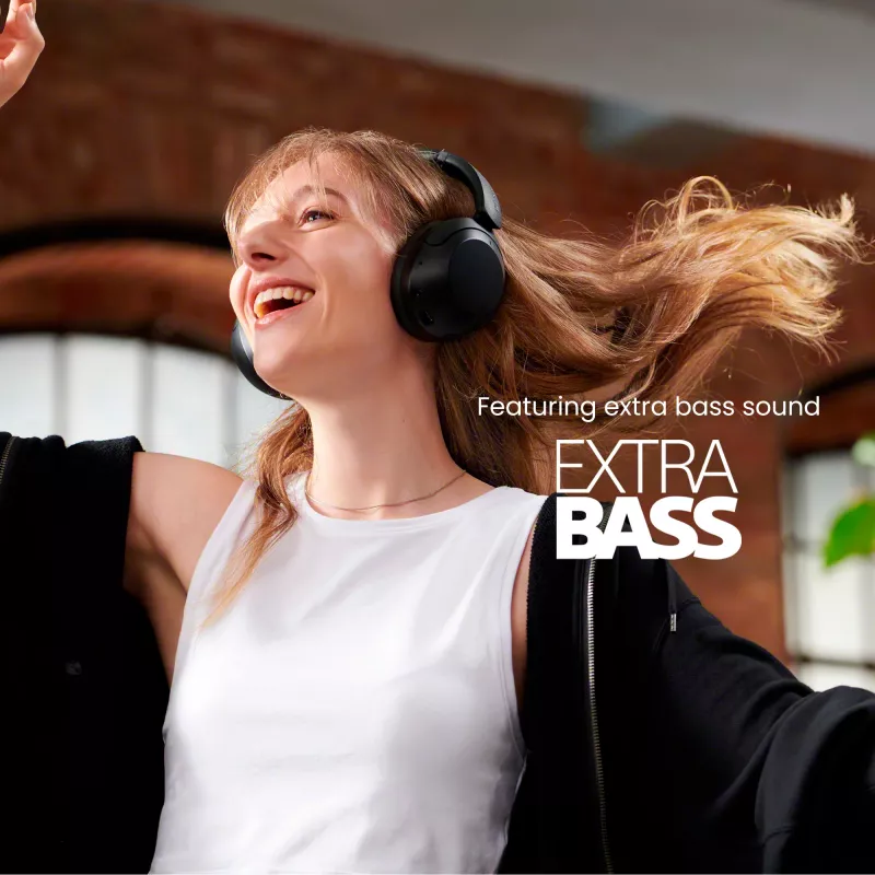Sony WH-XB910N - Melnas, Bezvadu, Zvani/Mūzika, 7 - 25000 Hz, 252 g, Austiņas
