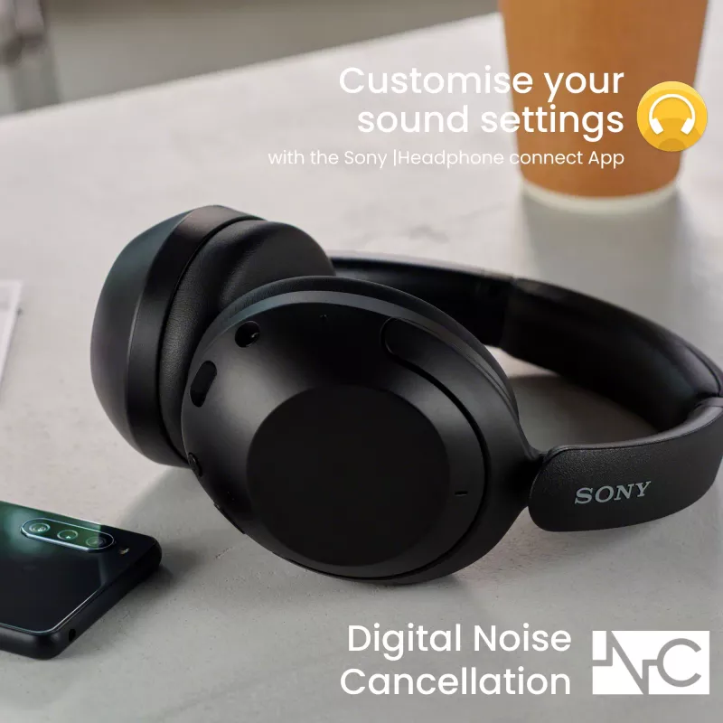 Sony WH-XB910N - Melnas, Bezvadu, Zvani/Mūzika, 7 - 25000 Hz, 252 g, Austiņas