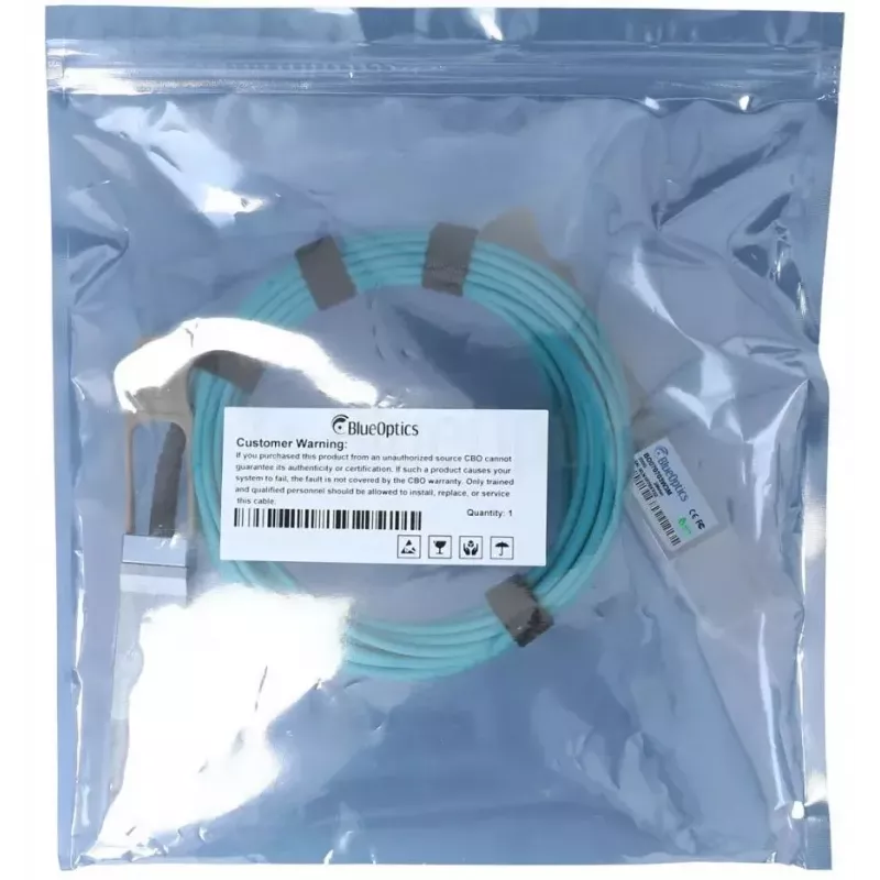 Optiskais kabelis BlueOptics QSFP56 uz QSFP56 10 m, tēviņš-tēviņš, oranžs