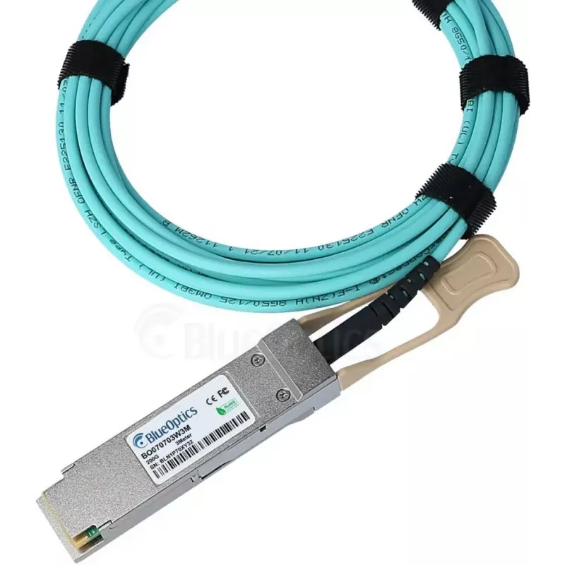 Optiskais kabelis BlueOptics QSFP56 uz QSFP56 10 m, tēviņš-tēviņš, oranžs