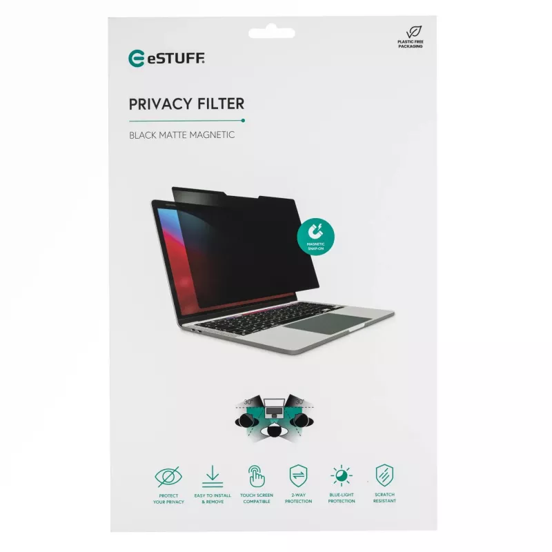 eSTUFF GLBM13293190-ITH privātuma filtrs 33,8 cm (13,3 collas) klēpjdatoram bez rāmja