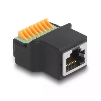 DeLOCK RJ45 ligzda uz spaiļu bloku adapteris melns zaļš 1 gab.