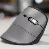 BakkerElkhuizen FastForward Pro pele, Labā roka, Vertikāls dizains, Optiskā, RF Bezvadu + Bluetooth + USB Type-C, 5000 DPI, Melna, Pelēka