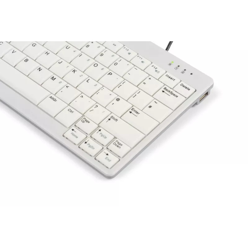 BakkerElkhuizen UltraBoard 950 V2 DE Qwertz vadu tastatūra, USB-C, šķērveida slēdži, QWERTZ, tumši pelēka, gaiši pelēka