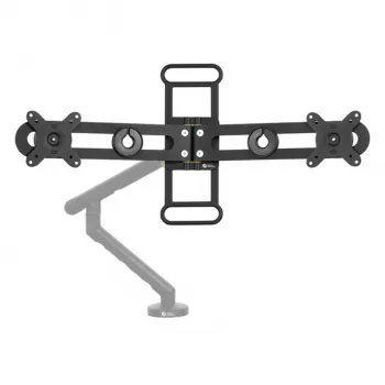 BakkerElkhuizen BE Universal Crossbar, 8 kg, 43.2 cm (17 inch), 88.9 cm (35 inch), 100 x 100 mm, augstuma regulēšana, melns