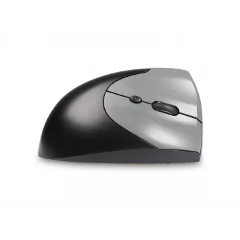 BakkerElkhuizen Handshake Mouse Right, vertikāla pele labai rokai, optiskā, RF bezvadu + Bluetooth + USB Type-C, 6400 DPI, melna, pelēka