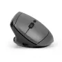 BakkerElkhuizen MidWay pele Kreisā, kreilim, vertikāls dizains, optiskā, RF Wireless + Bluetooth + USB Type-C, 2400 DPI, Pelēka, Melna