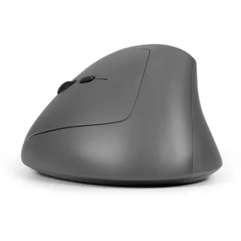 BakkerElkhuizen MidWay pele Kreisā, kreilim, vertikāls dizains, optiskā, RF Wireless + Bluetooth + USB Type-C, 2400 DPI, Pelēka, Melna