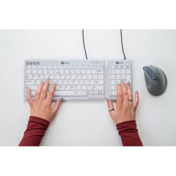 BakkerElkhuizen UltraBoard 955 V2 Numeric, USB, 22 taustiņi, klēpjdatoram/galddatoram, 1.5 m, tumši pelēks, gaiši pelēks