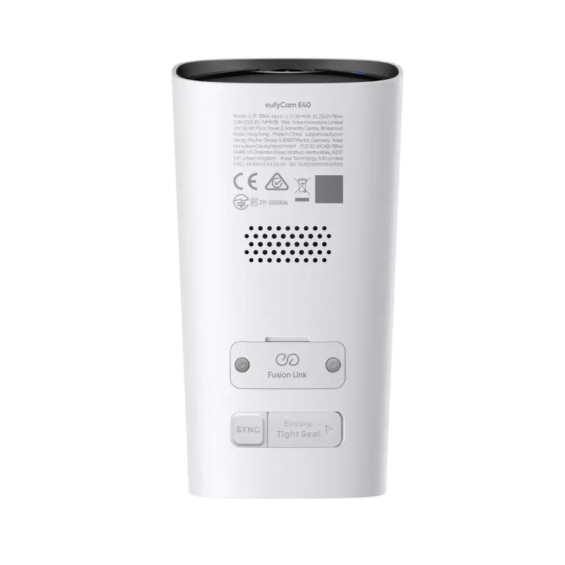 IP ložu drošības kamera Anker Eufy eufyCam E40 2-Kameru komplekts ar HomeBase S280, āra, 2688×1520 px, 130° skata leņķis, sienas stiprinājums